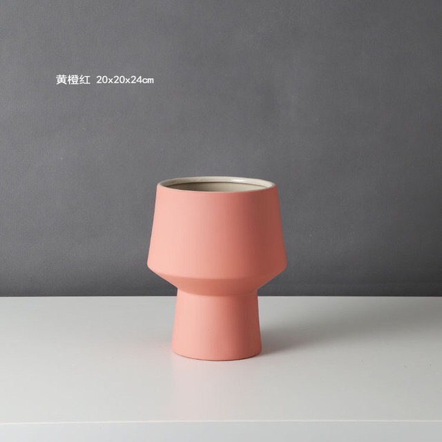 Nordic modern style ceramic vase Orange Red - Shop at LoveMi