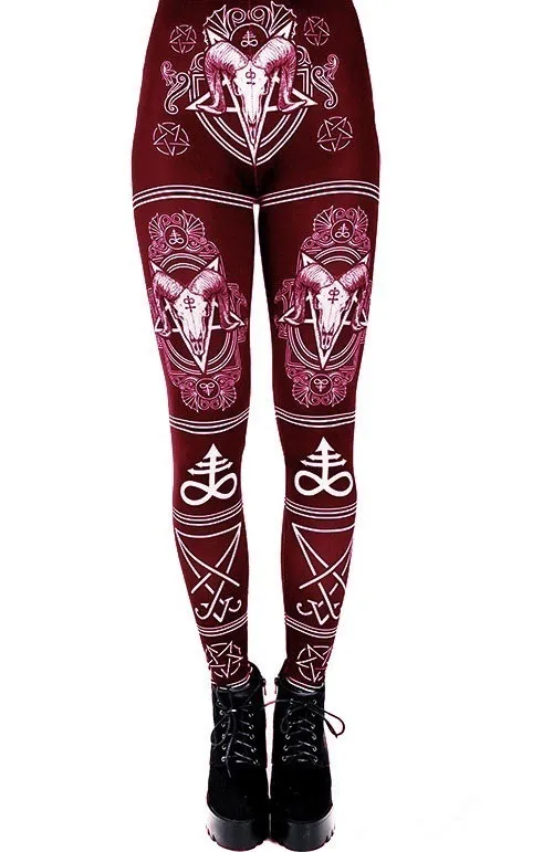 Halloween female print yoga exercise - Red