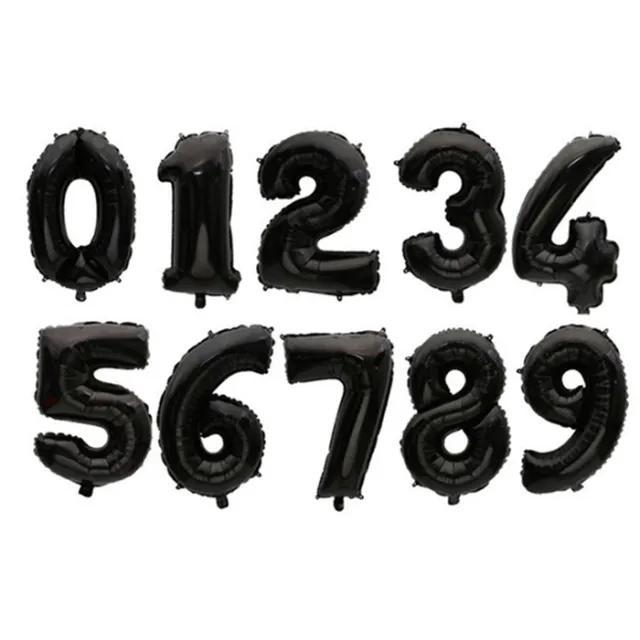 32 Inch Big Foil Birthday Balloons Black - Shop at LoveMi