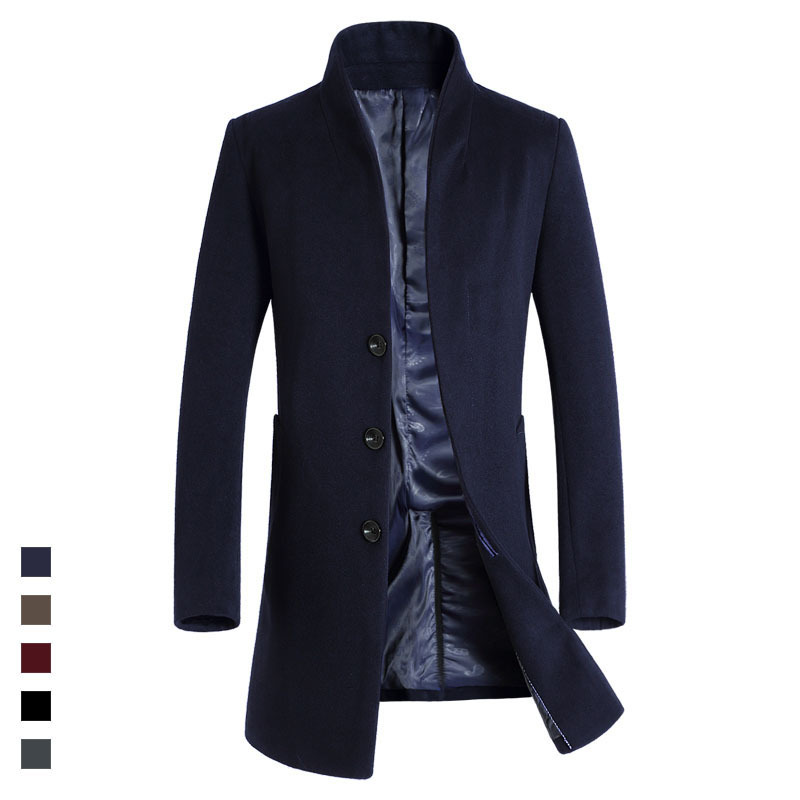 Men's woolen coat for fall and winter