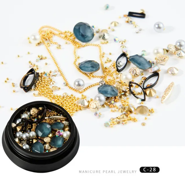 Nail Xingyue popular copper round rivets sequins nail drill ornaments 28 Style - Shop at LoveMi
