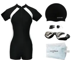 The new swimsuit for women in is a professional sport one-piece, flat-angle, conservative, skinny and full-length diving, long-sleeved hot spring s... - View 1