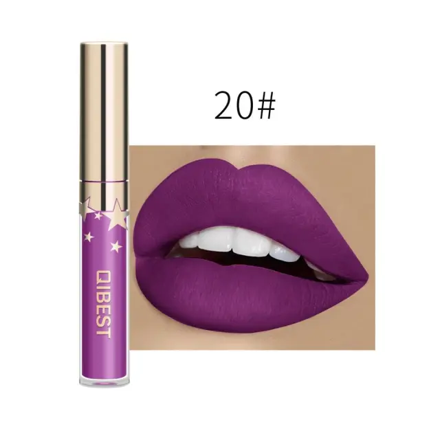 QIBEST matte matte non stick cup lip gloss 20 Color Number - Shop at LoveMi