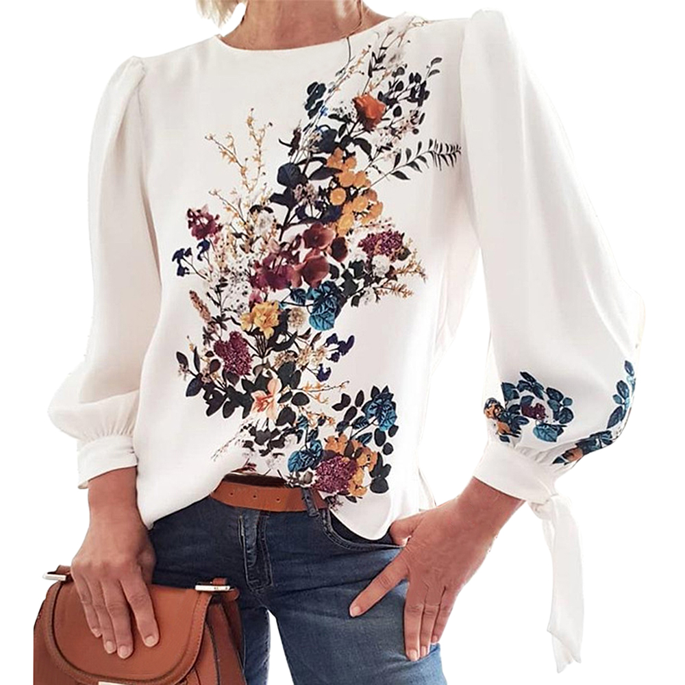 Printed casual women's flora T-shirt