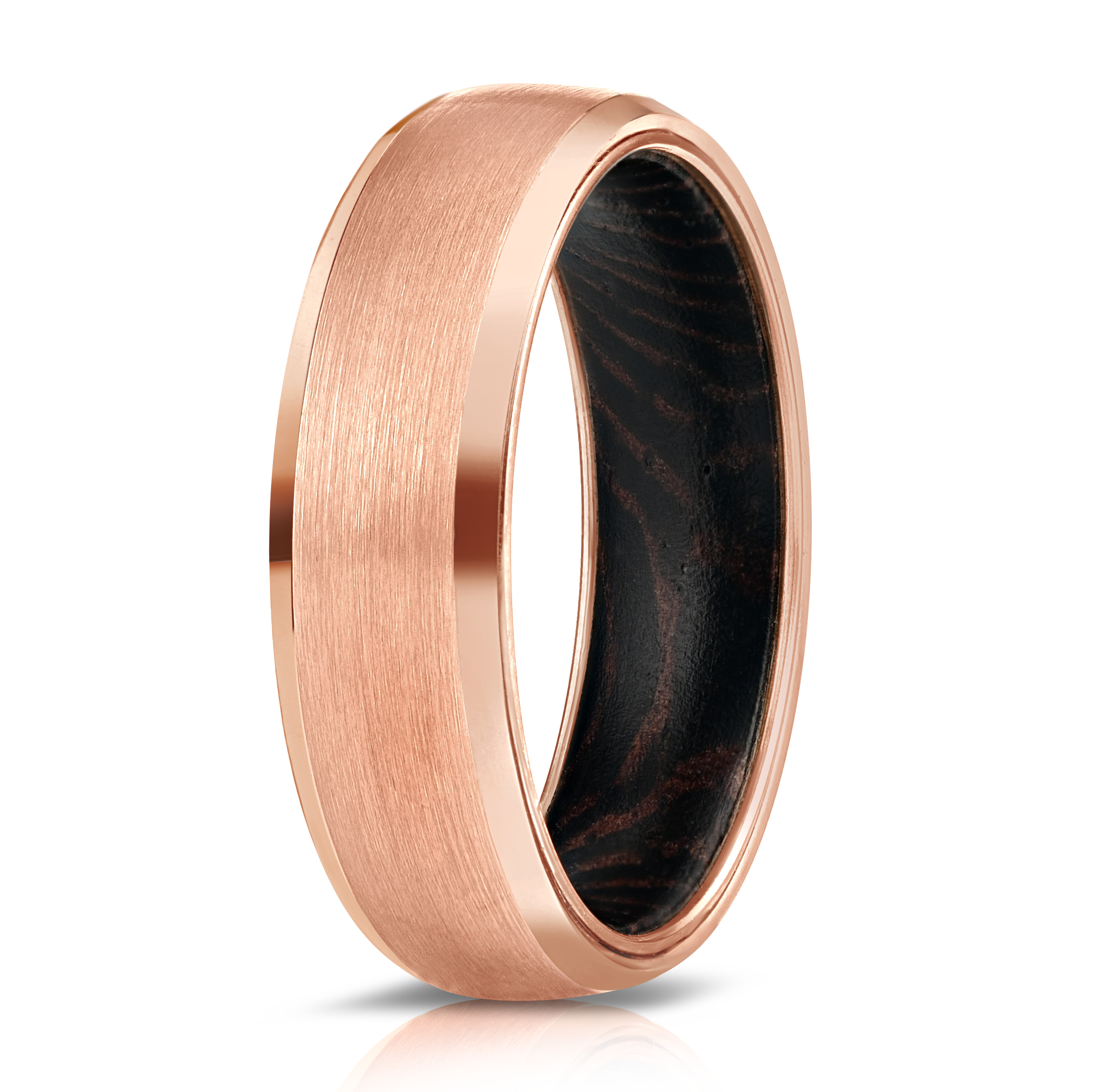 Men Tungsten Carbide Ring Rose Gold Band Ring