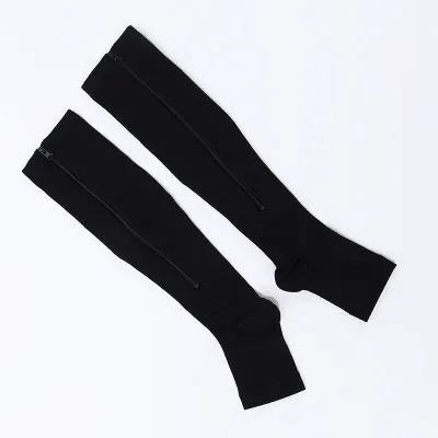 Elastic socks sports compression socks compression zipper socks Black - Shop at LoveMi