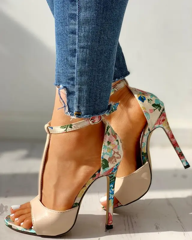 High heeled sandals Apricot - Shop at LoveMi