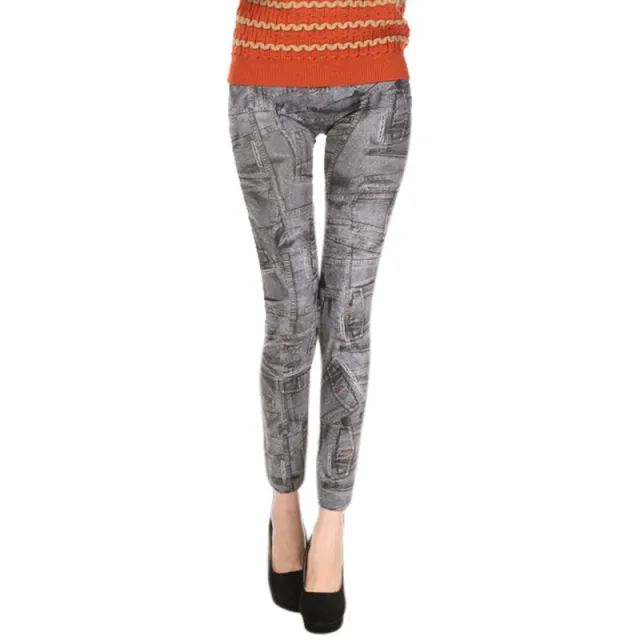 Skinny nine point denim leggings Pocket Black - Shop at LoveMi
