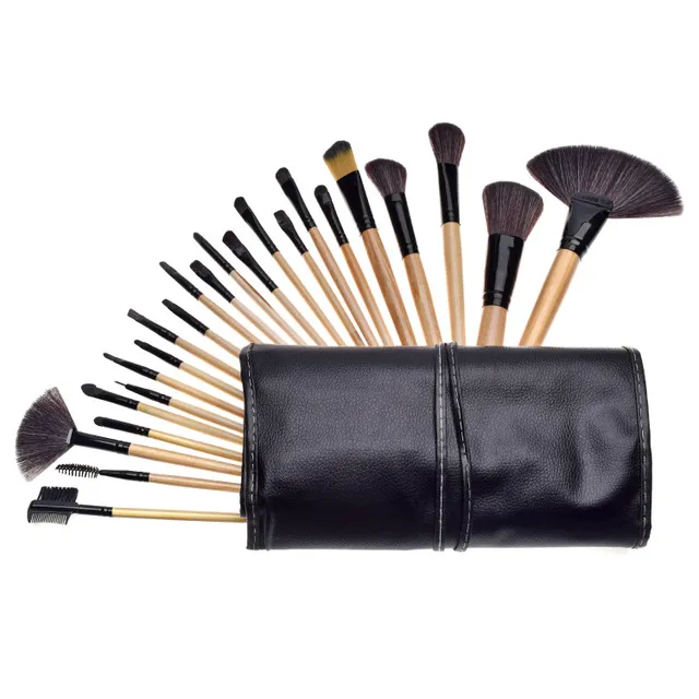 Set of 24 makeup brushes Wood Color - Shop at LoveMi