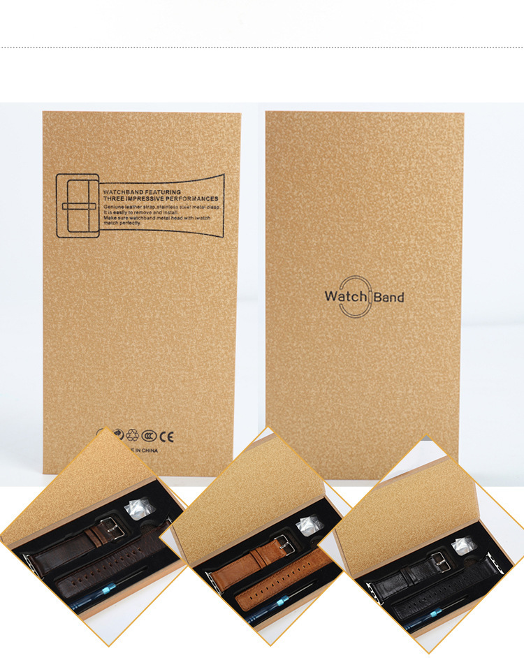 Leather watch strap