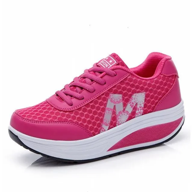 Mesh platform sneakers Pink - Shop at LoveMi