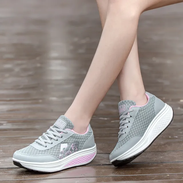 Mesh platform sneakers Grey - Shop at LoveMi
