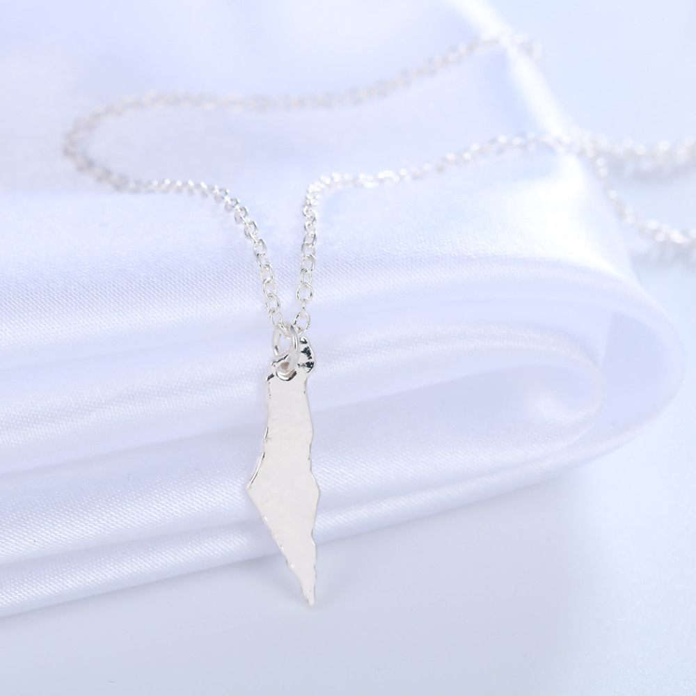Fashion Map Pendant Necklace Female Jewelry