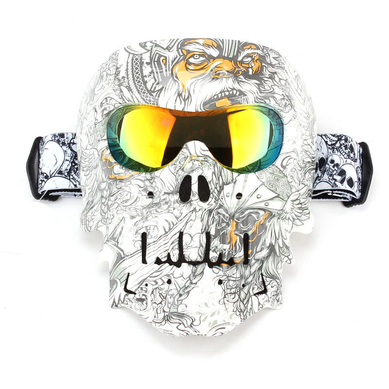 Face Mask Motorcycle Windproof Mask Skull Glasses Male — view 3