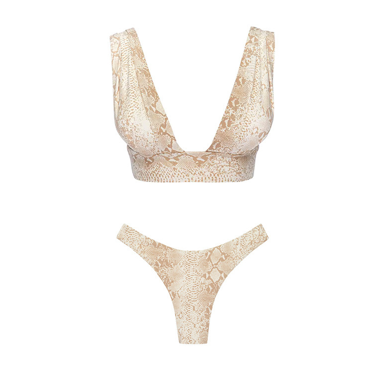 Snake print split bikini - Image 4