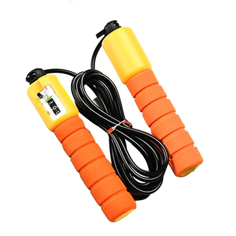 Skipping Rope With Counter Adjustable Length Counter Wear-resistant Foam Cotton Handle JumpRope Exercise Portable Sports Training Equipment – image 5