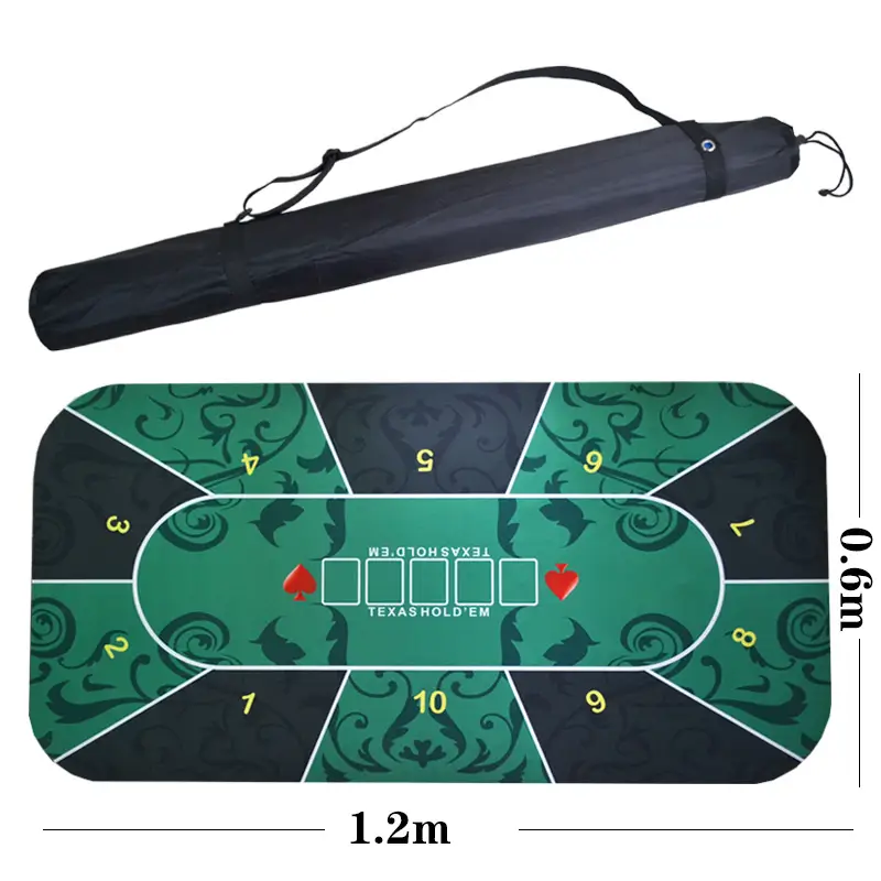 Texas Holdem Rubber Mat Tablecloth