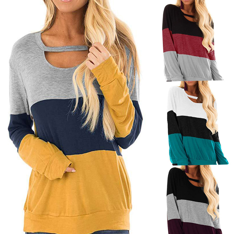 Round neck long sleeve top