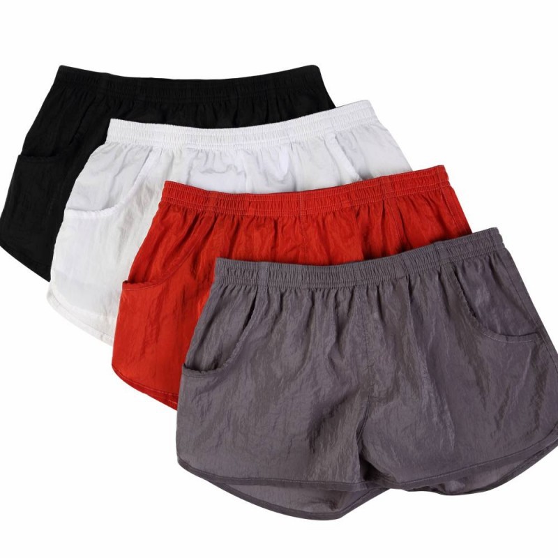 Men's casual low waist pocket large size boxer shorts