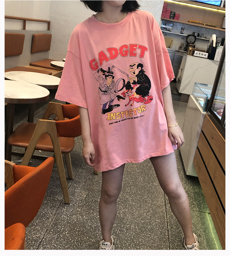 White T-shirt women's short sleeve loose