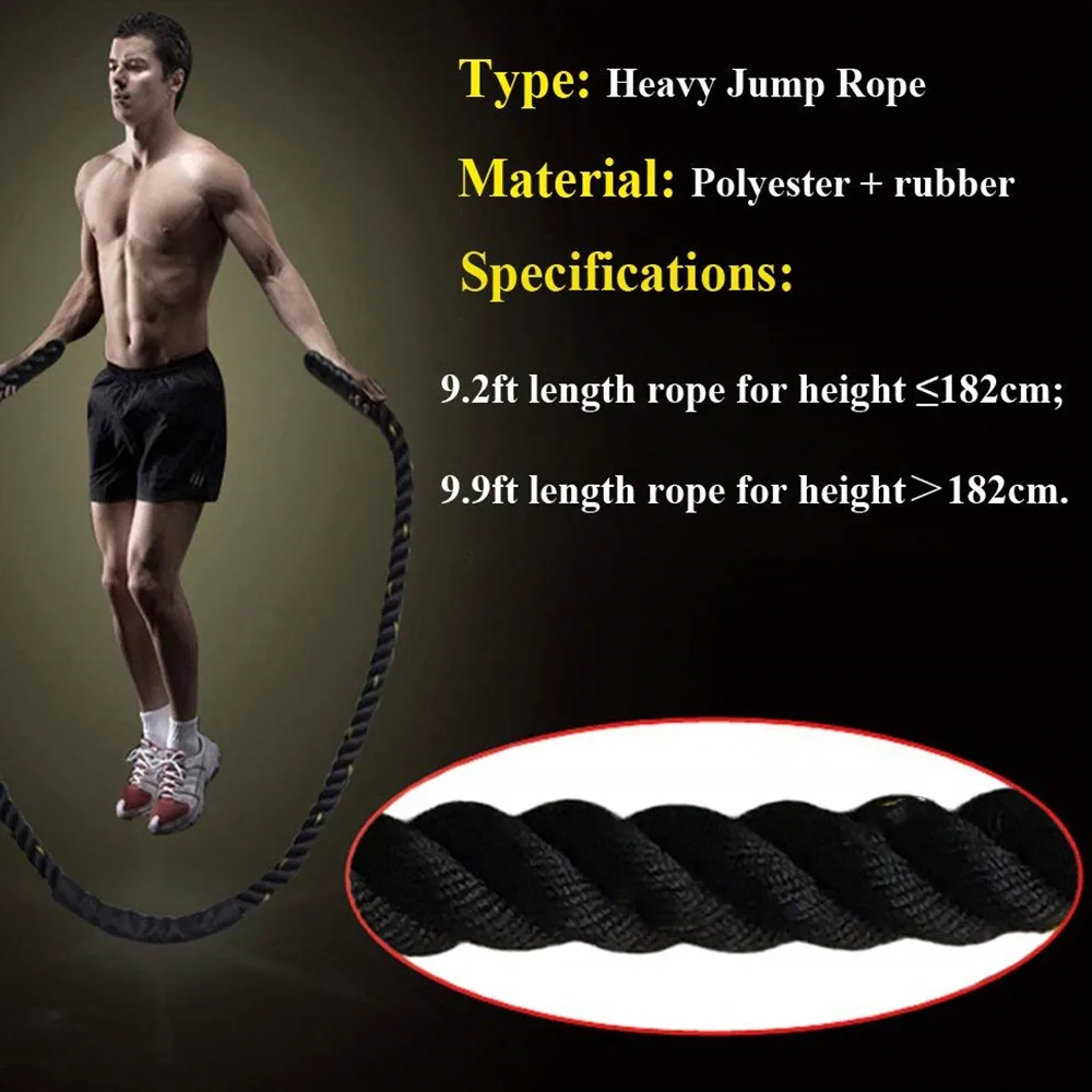 Rope Battle Skipping Ropes Power Training Fitness Home Gym