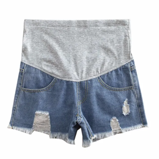 Spring autumn ripped shorts denim belly pants Blue - Shop at LoveMi