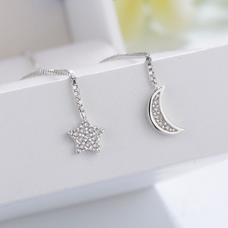 Moon Star Stud Earrings