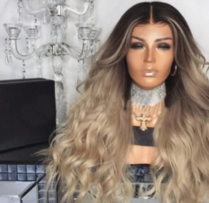 Wig dyeing mid-length long curly hair big