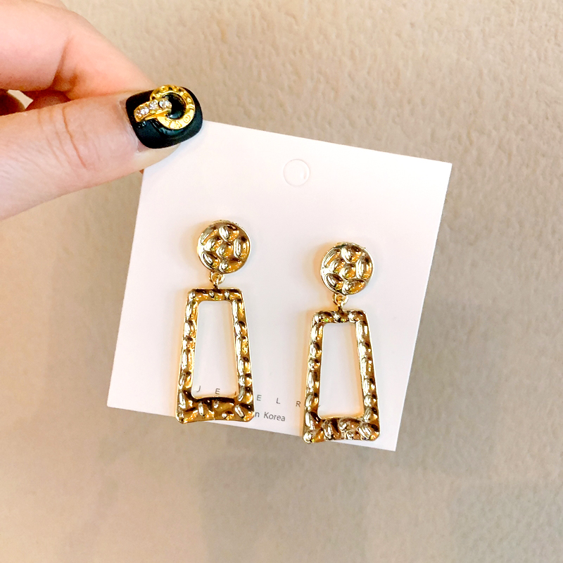 Personalized net red earrings metal earrings