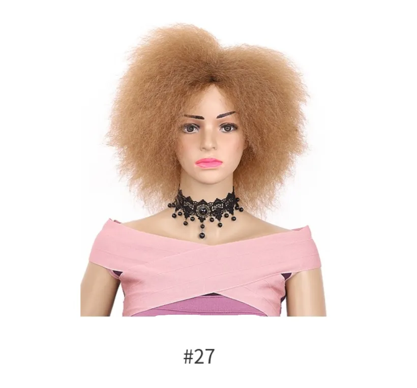 Fluffy curly hair wig - 27 Cold