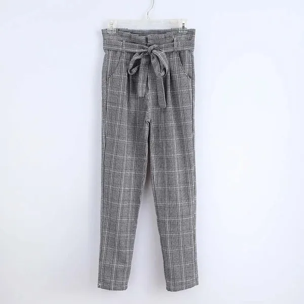 Women's long pants with high waist Grey - Shop at LoveMi
