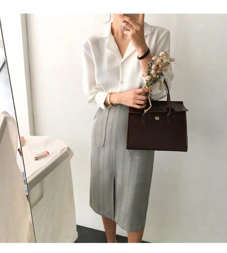 White chiffon shirt