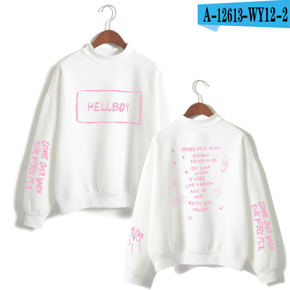 Printed turtleneck sweater