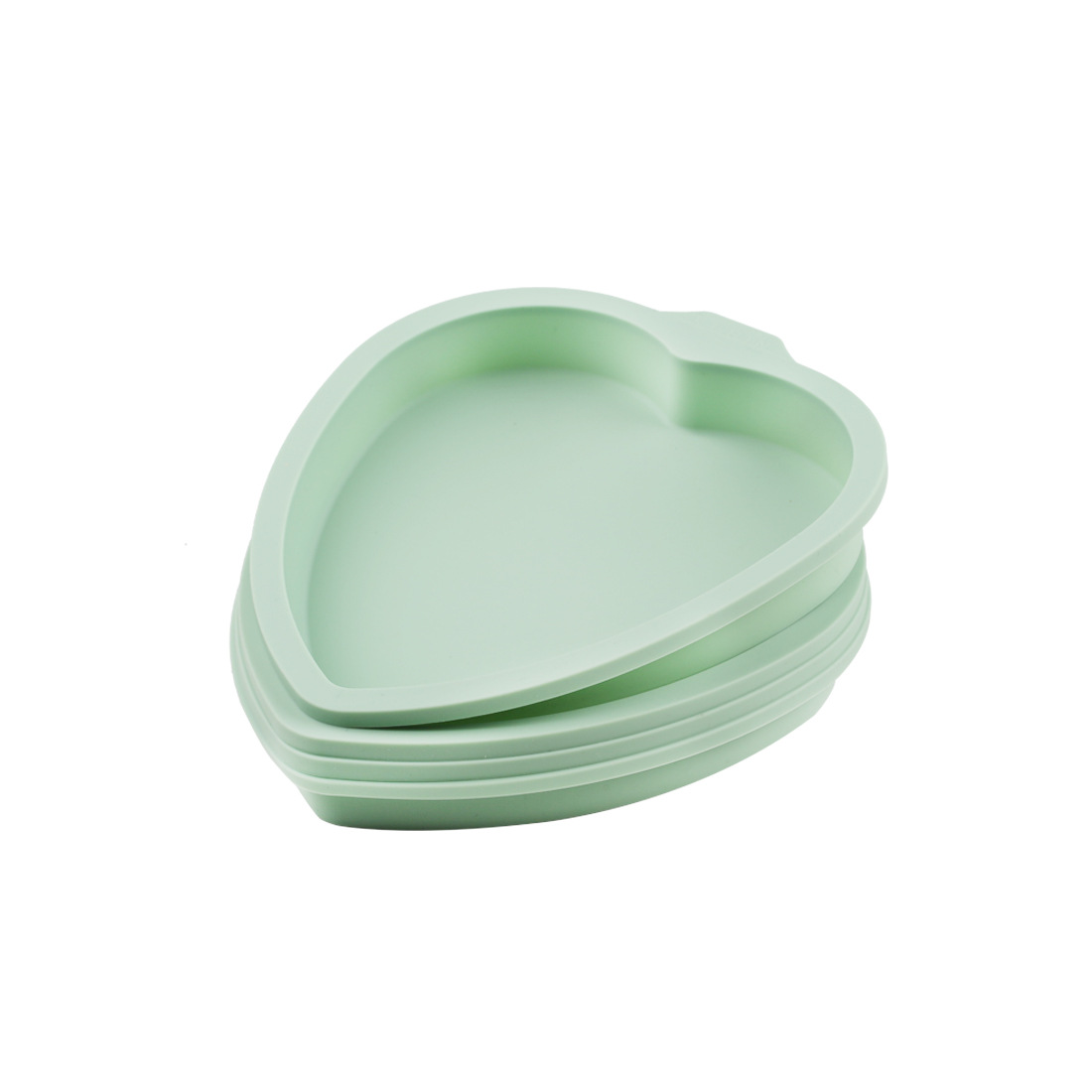 Factory direct rainbow cake 6-inch heart-shaped mold layered cake non stick silica gel mold baking tool 1 Pack