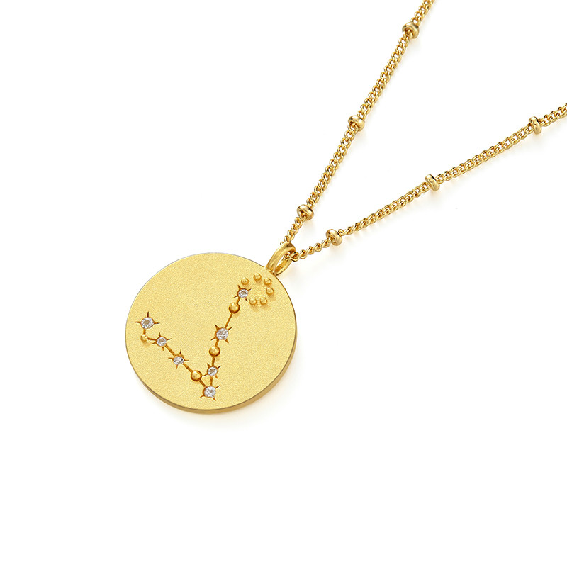 Zodiac coin necklace