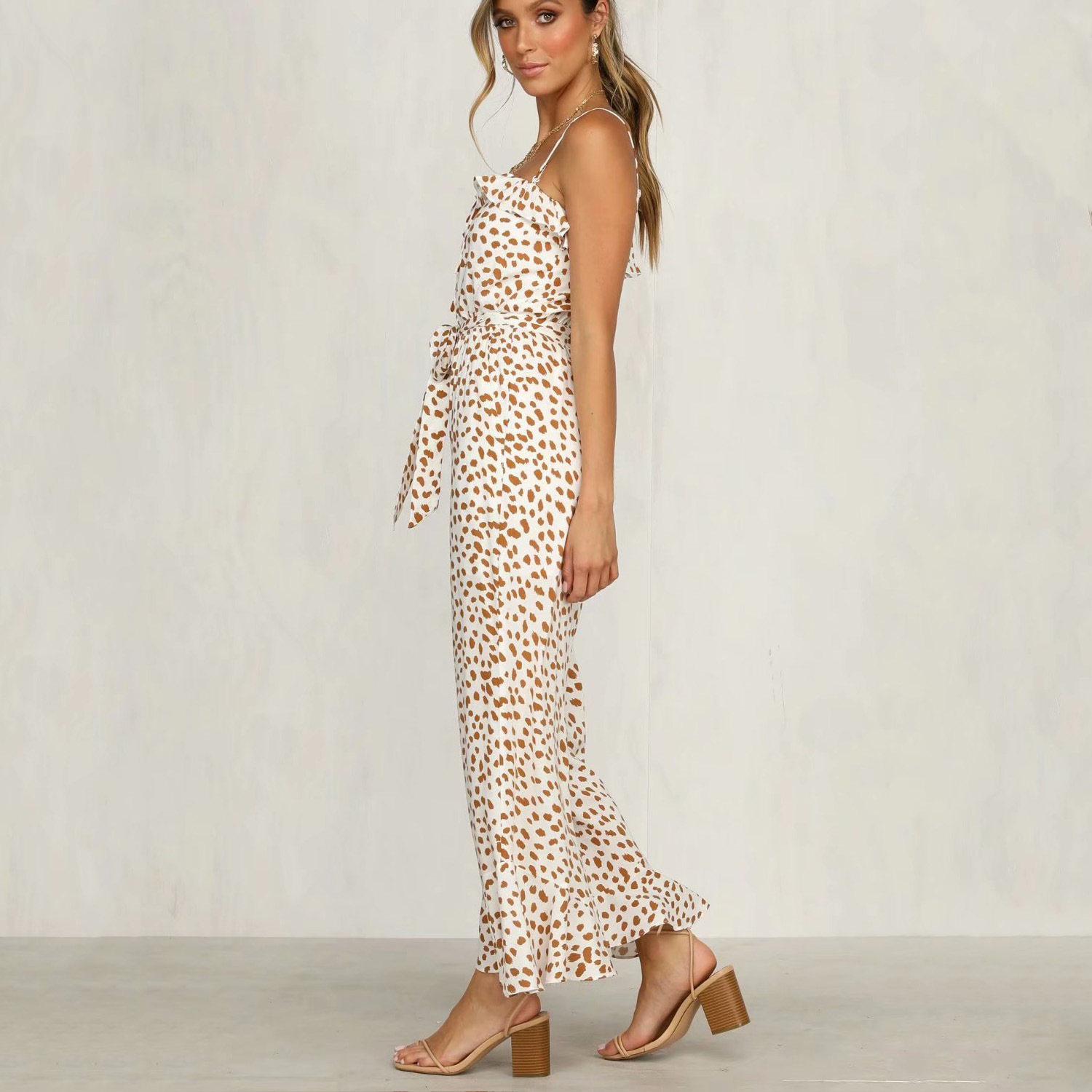 Women's printed wide-leg pants