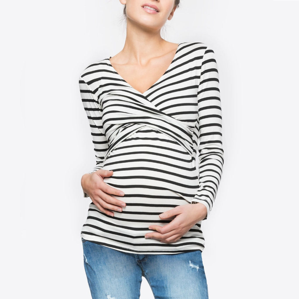 Long-sleeved breastfeeding tops
