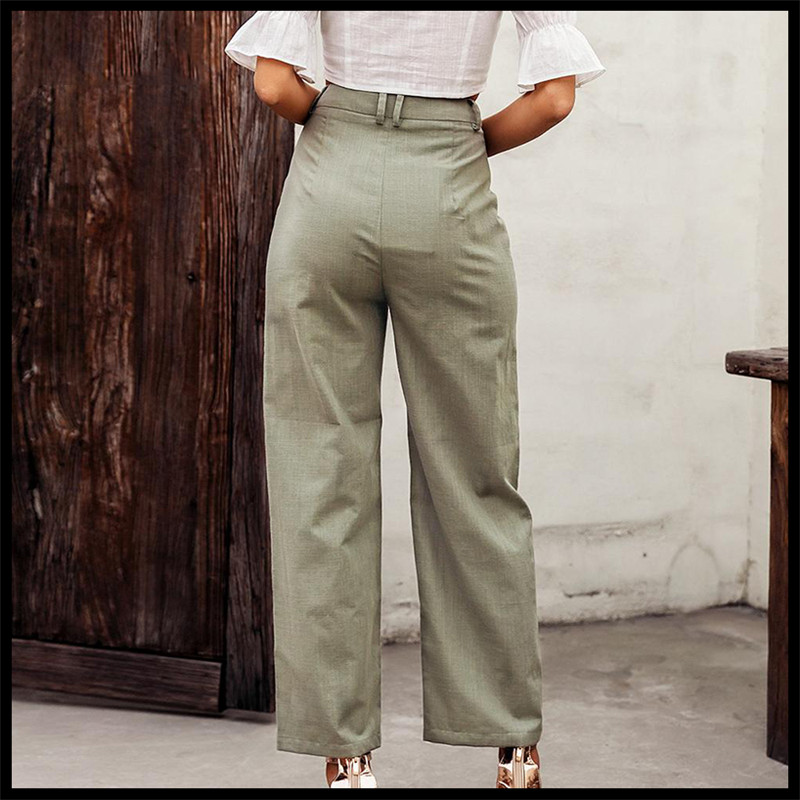 Title 3, Slim-fit high-rise straight-leg trousers