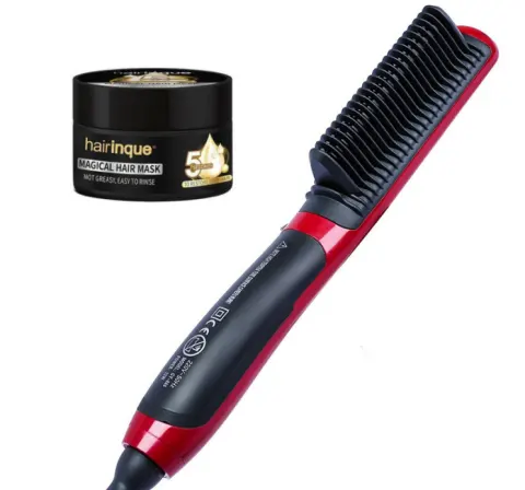 Home Automatic Adjustable Temperature Red Hair Straightener