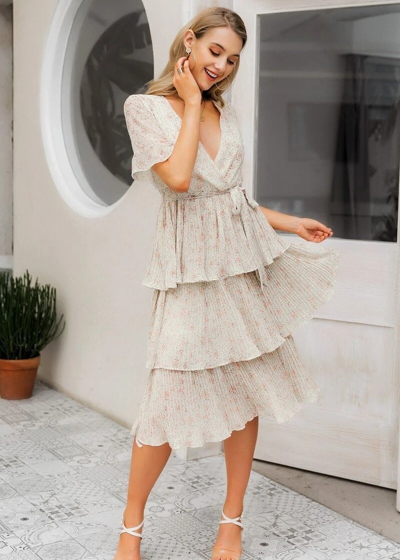 Fairy Cascading Ruffle Dress