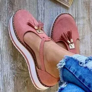 Fringed Platform Sandals Pink - Shop at LoveMi