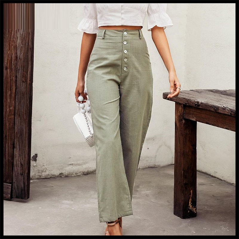 Title 2, Slim-fit high-rise straight-leg trousers