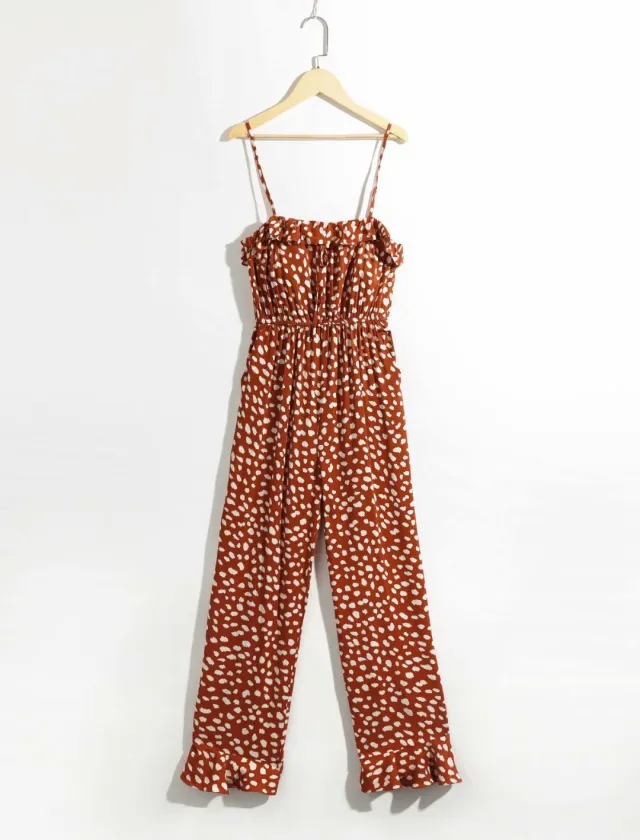 Women's printed wide leg pants Red - Shop at LoveMi