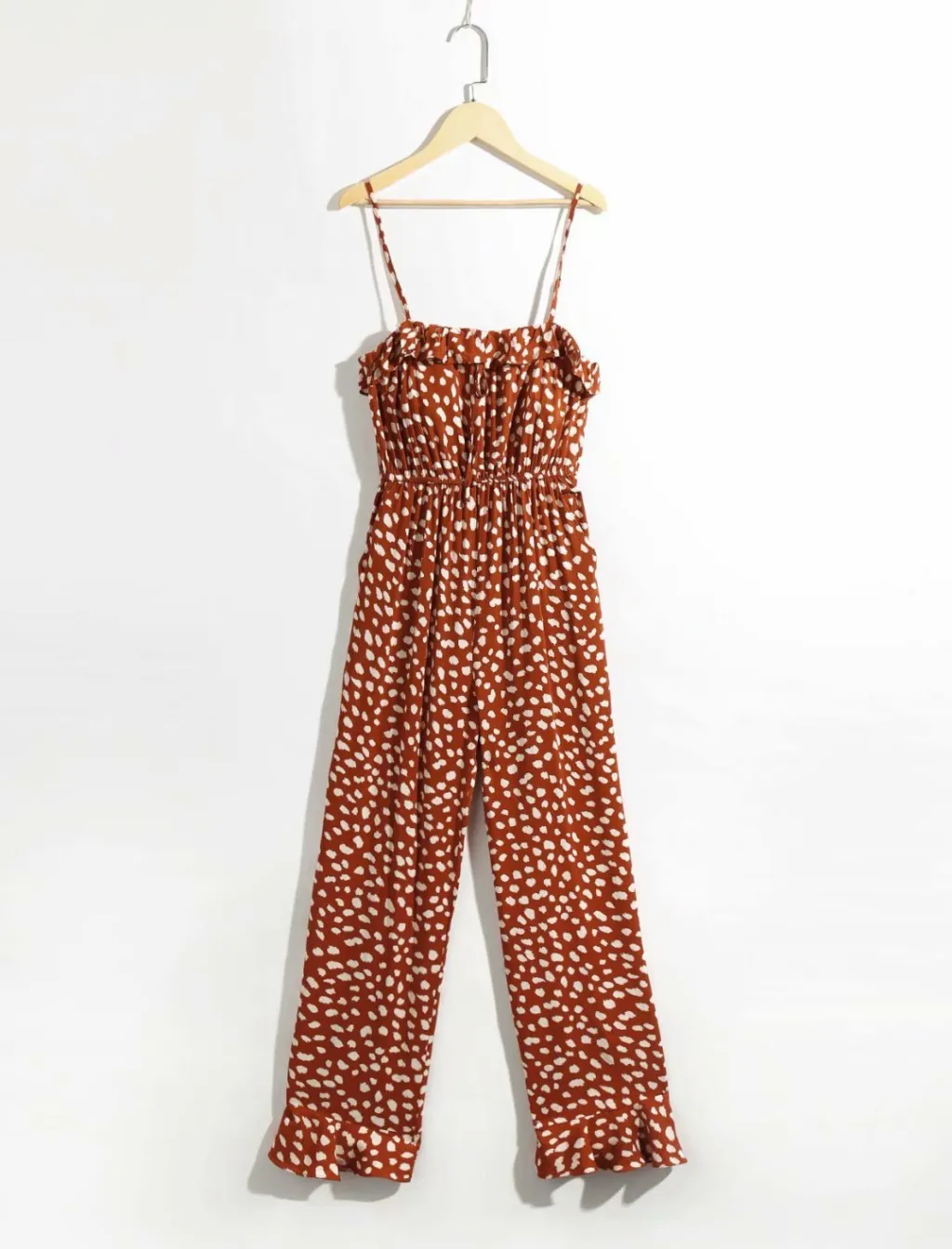 Women's printed wide-leg pants - Red