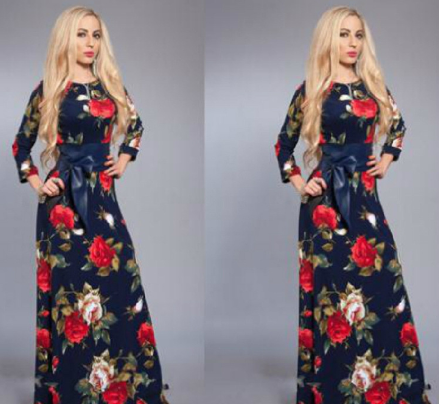 Printed waist mopping skirt