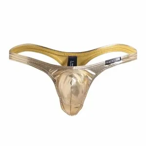 Patent Leather G-String Multiple Colors - Gold