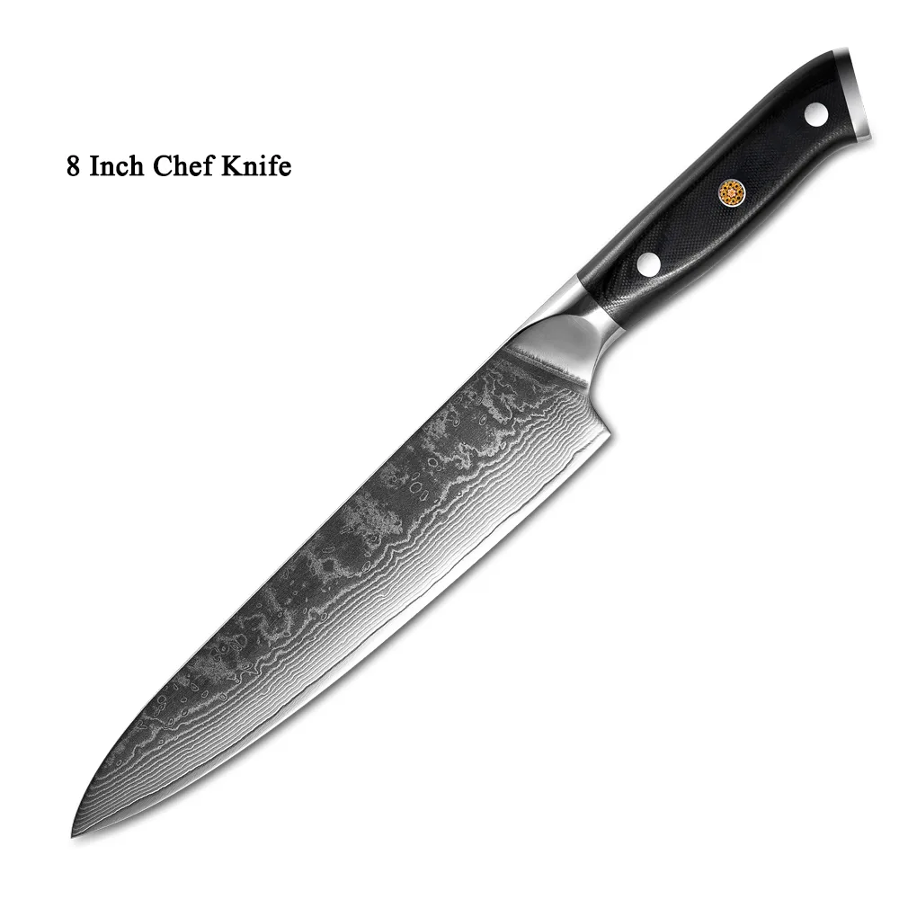 Japanese Damascus Steel Knife Kitchen Fruit