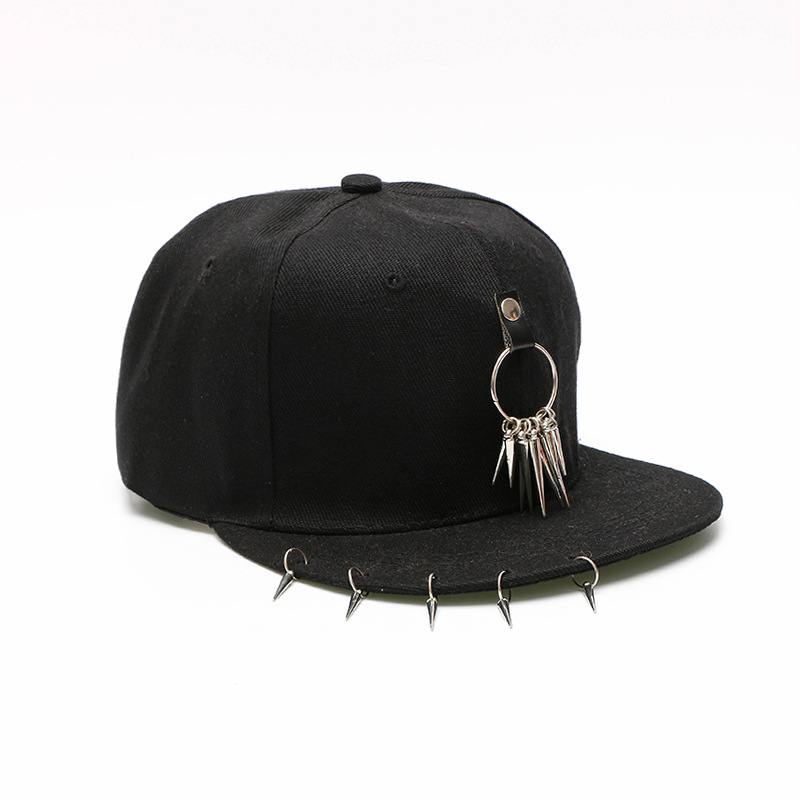 Hip hop trend ring hoop pin rivet flat along hat Eyebolt - Shop at LoveMi