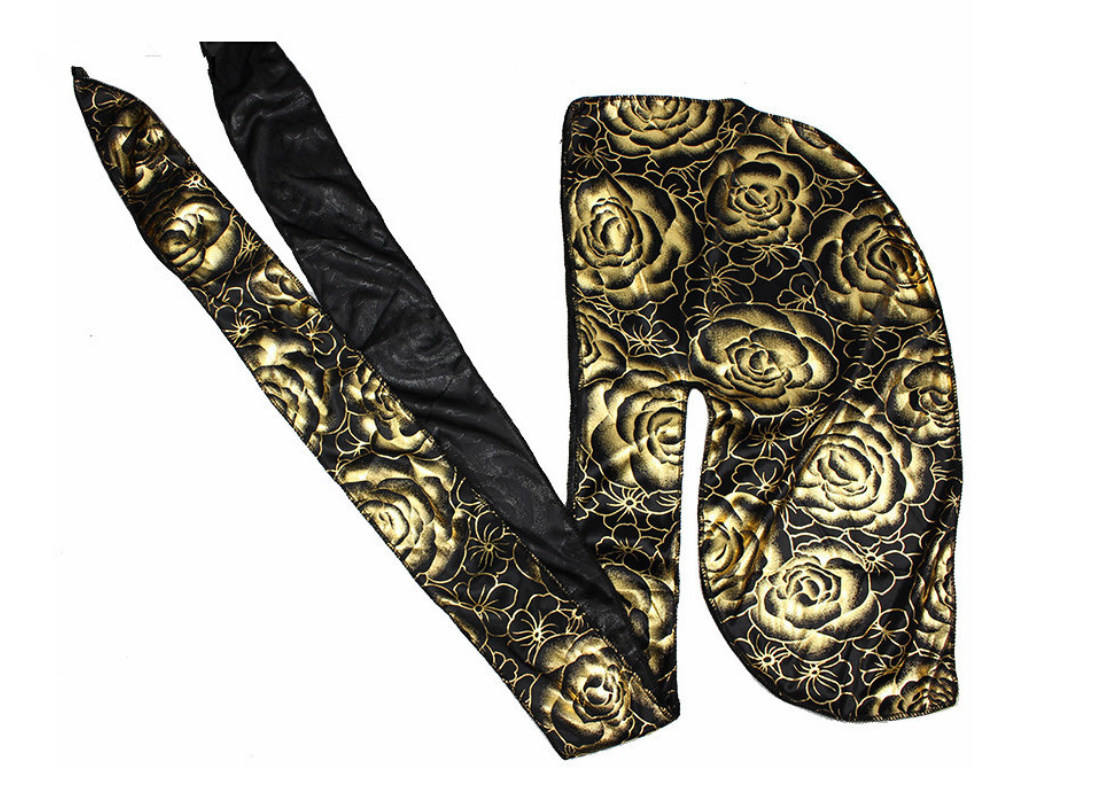 Rose imitation silk long tail pirate hat