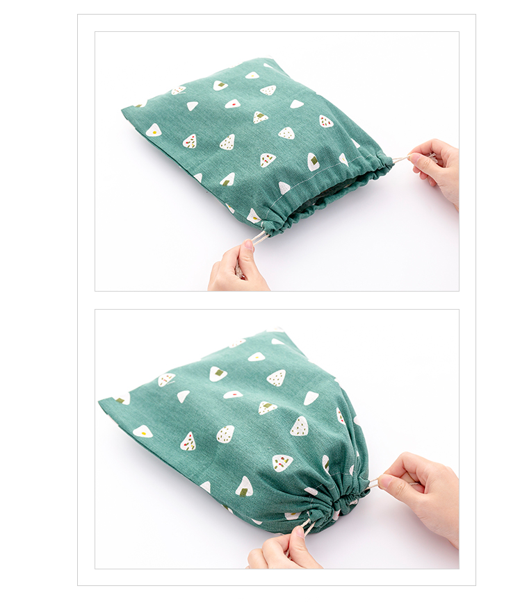 Cotton and linen travel storage bag